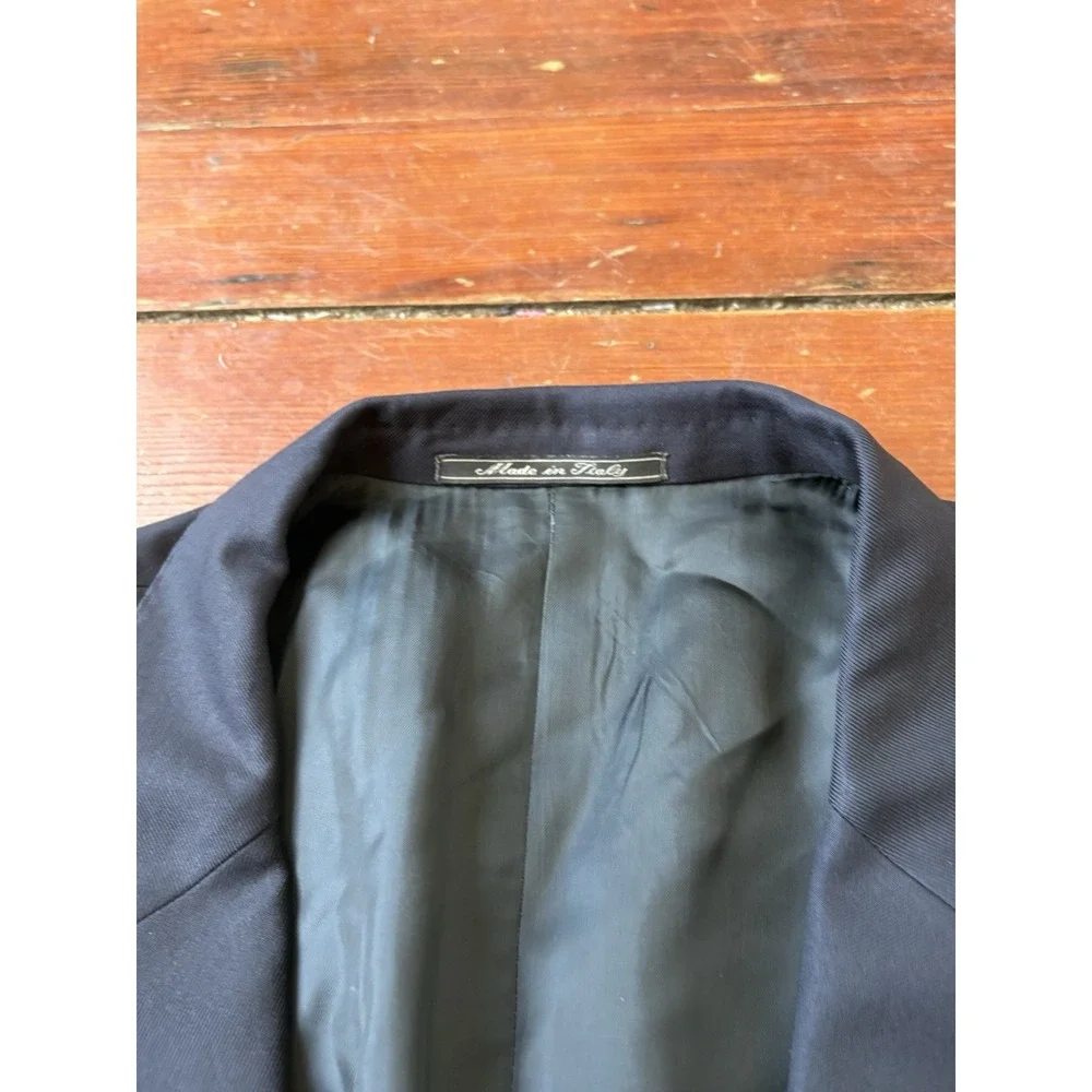 Corneliani Men's Blue Wool/Rayon Blazer Jacket Size‎ 58 7L Made In Italy
